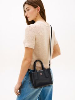 Essential Metallic Logo Crossbody Tote Bag — Black 5