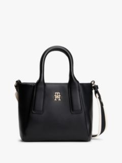 Essential Metallic Logo Crossbody Tote Bag — Black 1