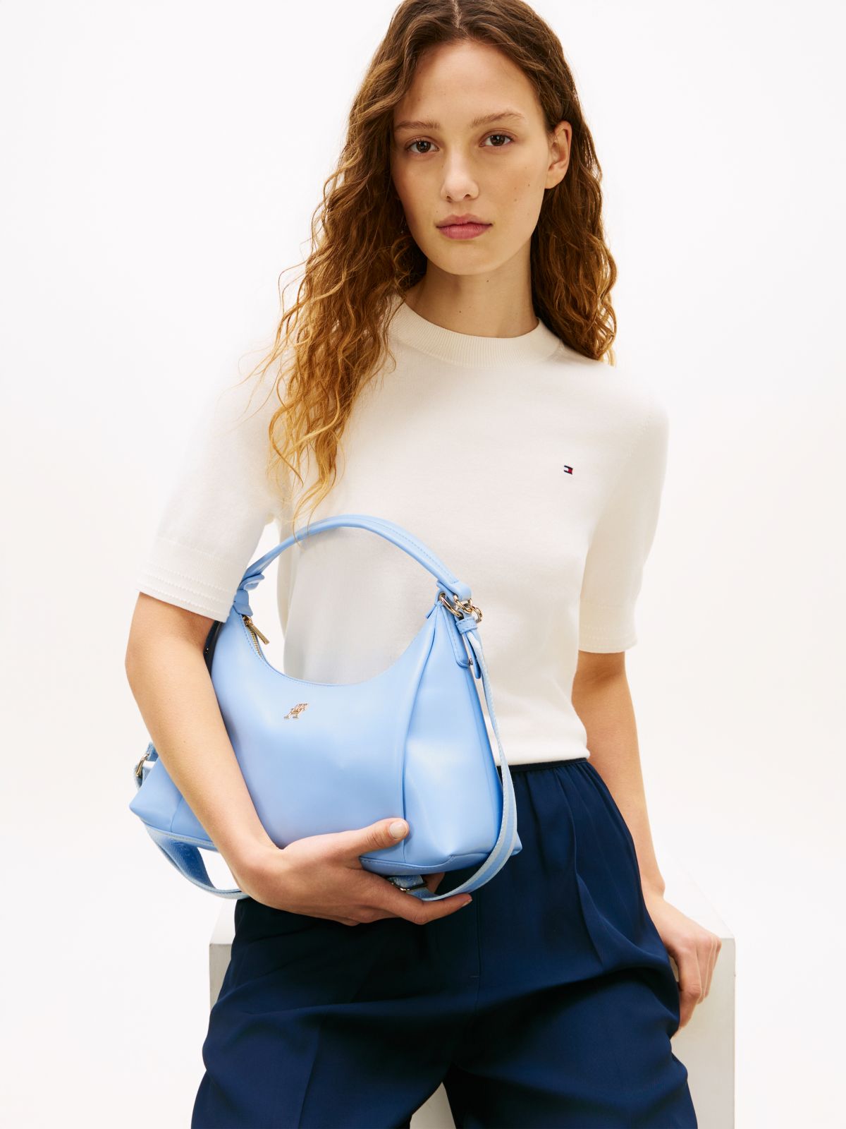 Essential Crossbody Shoulder Bag — Blue