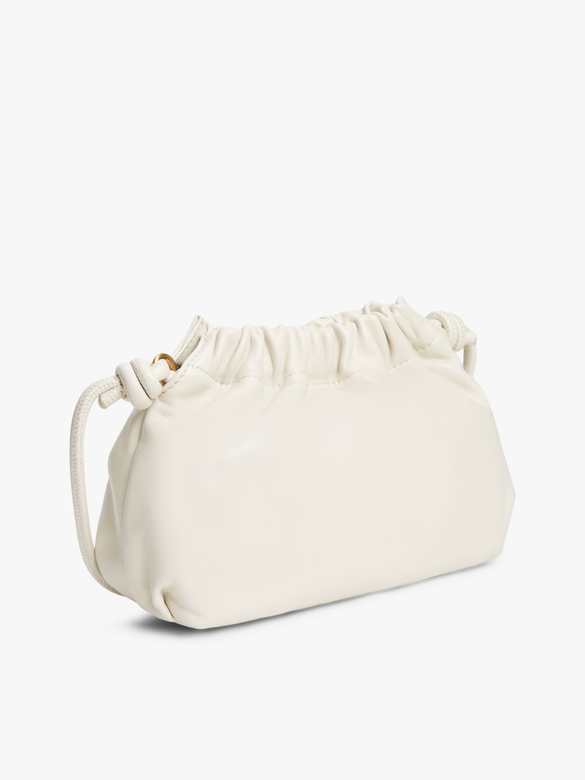 Soft Leather Crossbody Bag — Beige