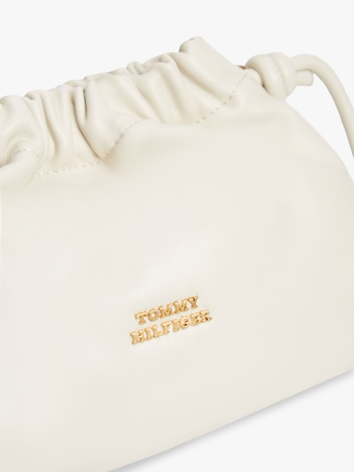 Soft Leather Crossbody Bag — Beige