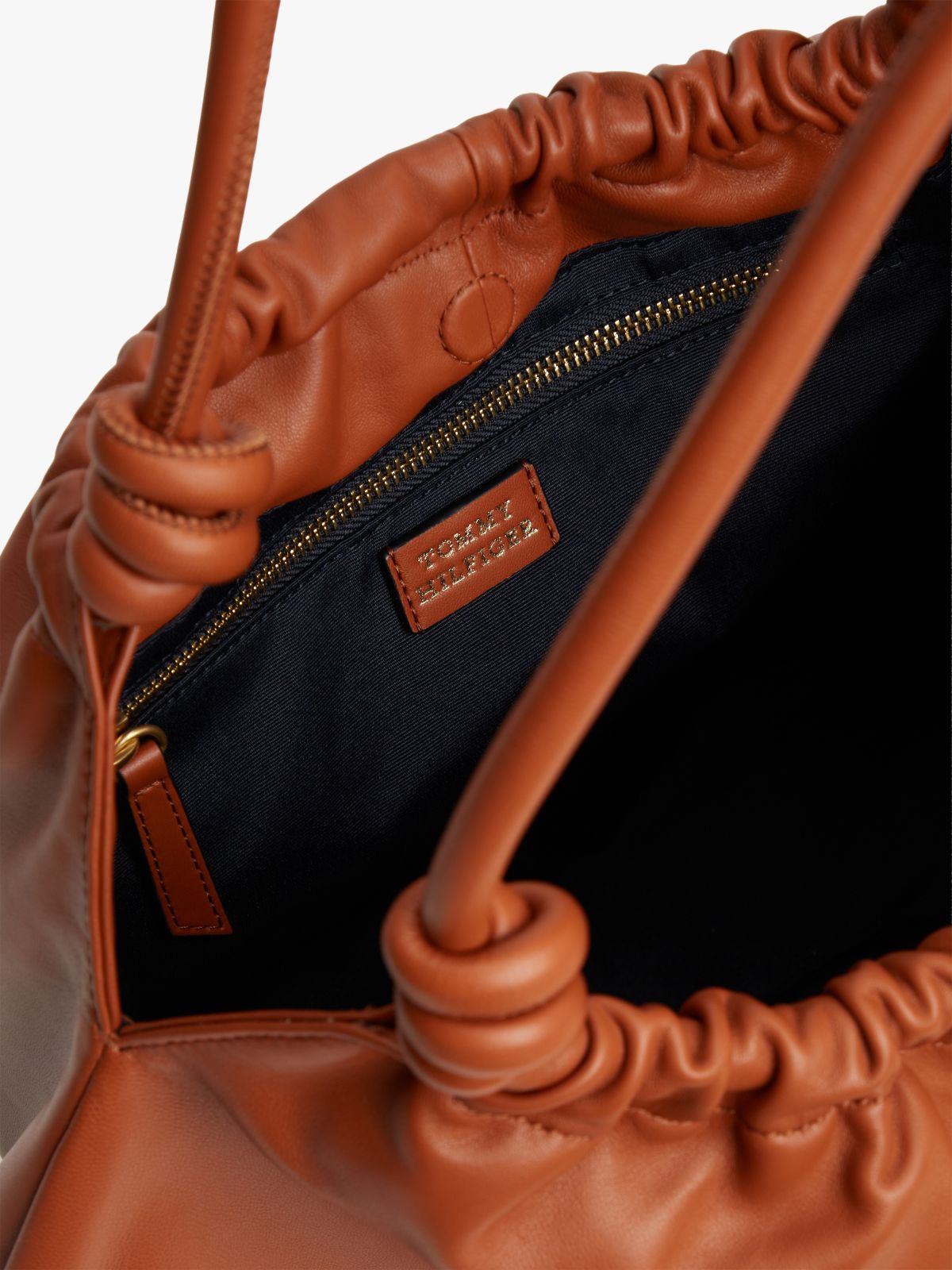 Soft Leather Hobo Bag — Brown