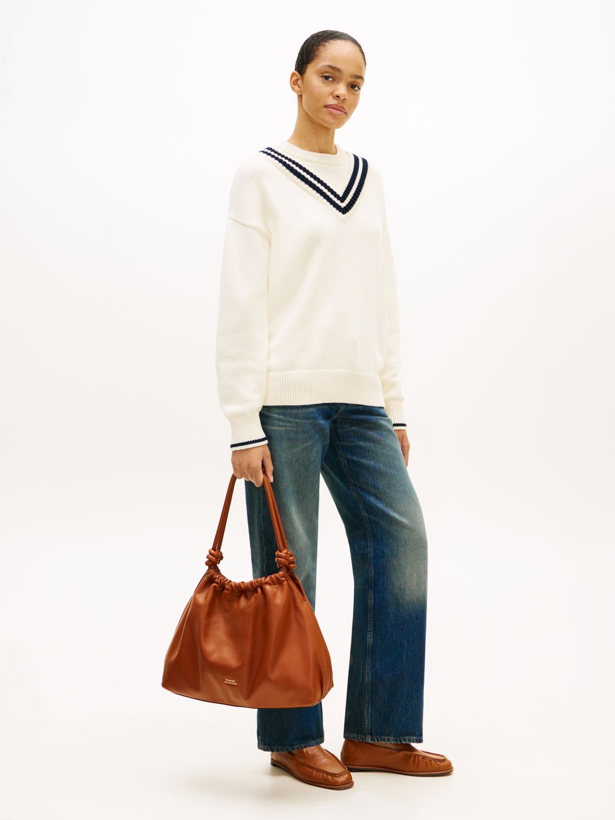 Soft Leather Hobo Bag — Brown