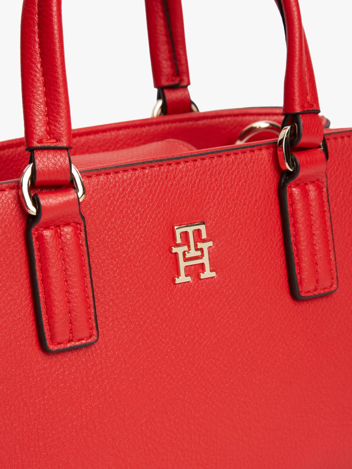 TH Monogram Crossbody Tote Bag — Red