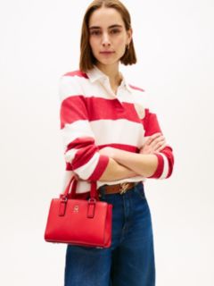 TH Monogram Crossbody Tote Bag — Red 5