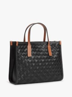 City Woven Crossbody Tote Bag — Black 2