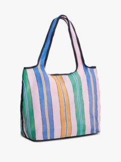 Mesh Beach Tote Bag With Pouch — Pink 2