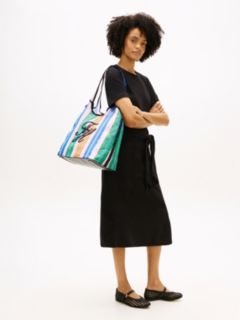 Mesh Beach Tote Bag With Pouch — Pink 5