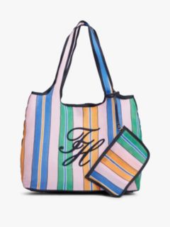 Mesh Beach Tote Bag With Pouch — Pink 1