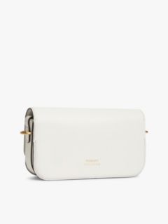Logo Flap Leather Crossbody Bag — Beige 2