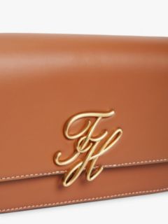Logo Flap Leather Crossbody Bag — Brown 3