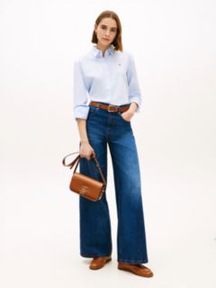 Logo Flap Leather Crossbody Bag — Brown 5