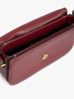 Logo Flap Leather Crossbody Bag — Brown 4