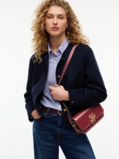 Logo Flap Leather Crossbody Bag — Red 2
