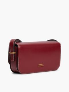 Logo Flap Leather Crossbody Bag — Red 3