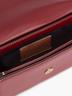 Logo Flap Leather Crossbody Bag — Red 4