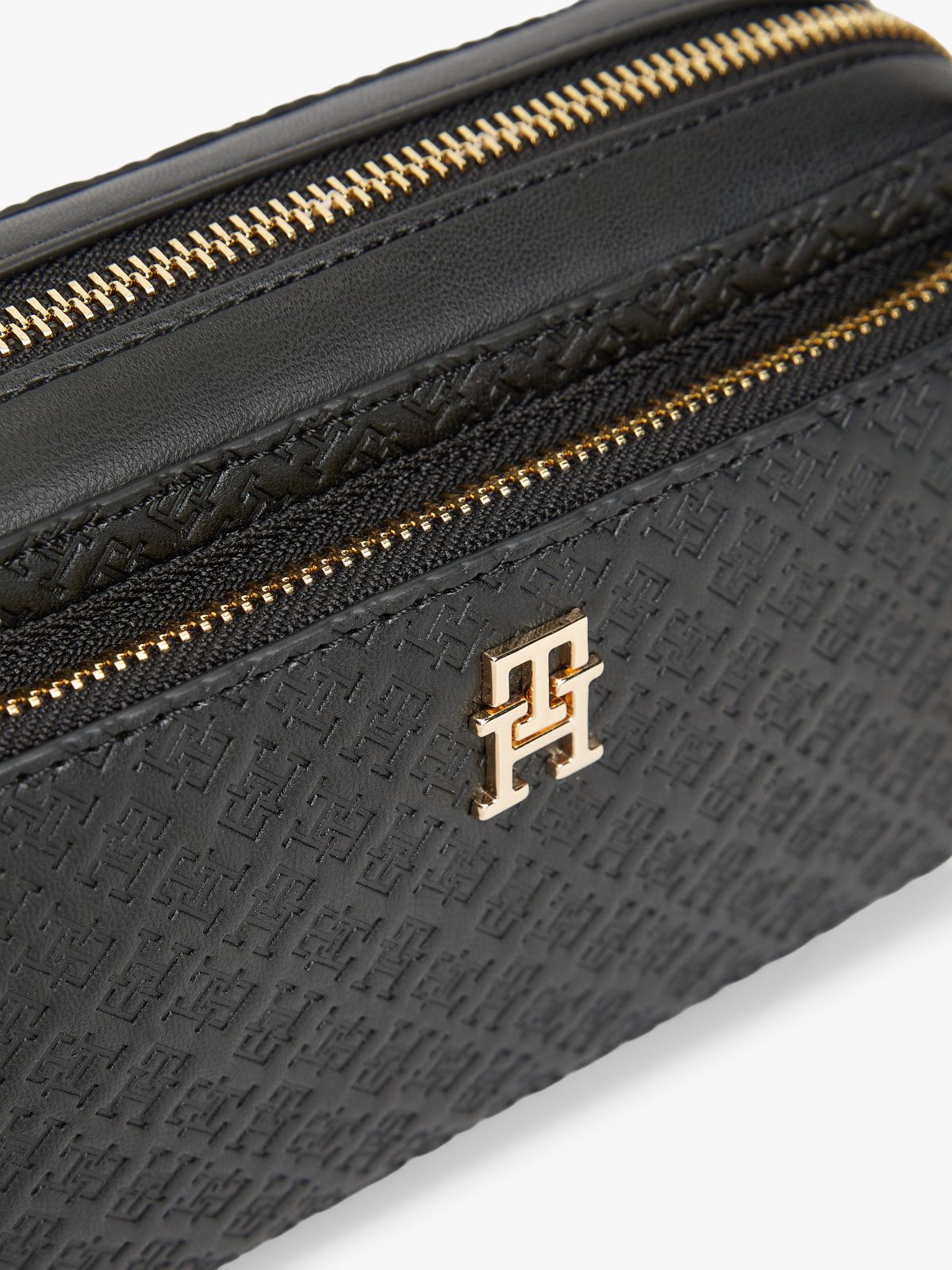 TH Monogram Crossbody Camera Bag — Black