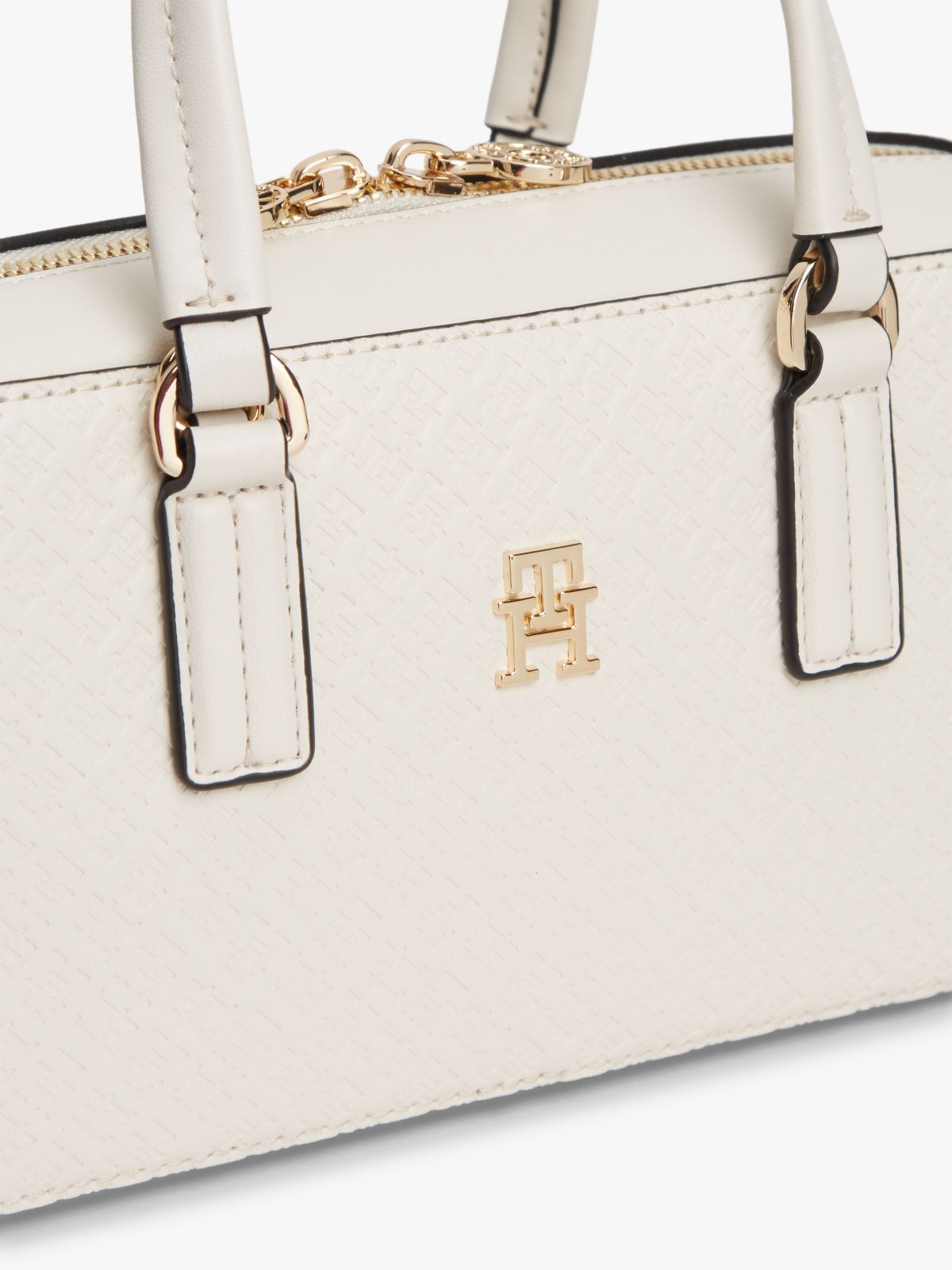 TH Monogram Crossbody Bag — Beige