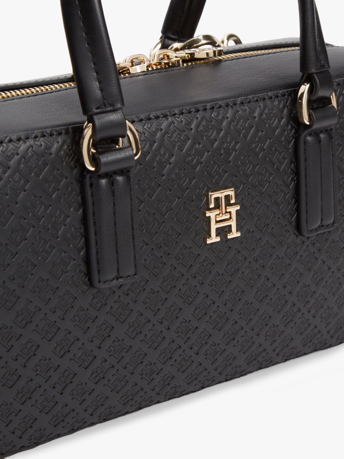 TH Monogram Crossbody Bag — Black