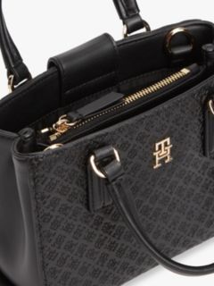 TH Monogram Crossbody Tote Bag — Black 4