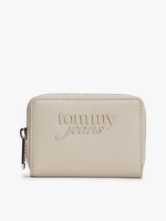 Essential Logo Zip-Around Wallet — Beige 1