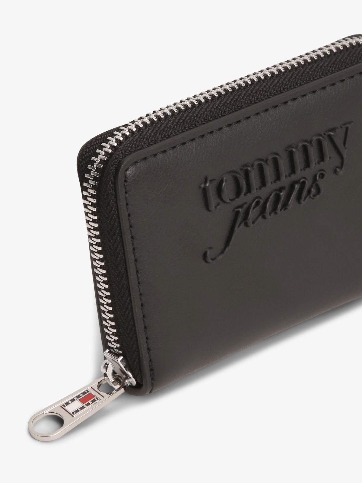 Essential Logo Zip-Around Wallet — Black