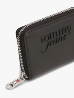 Essential Logo Zip-Around Wallet — Black 3