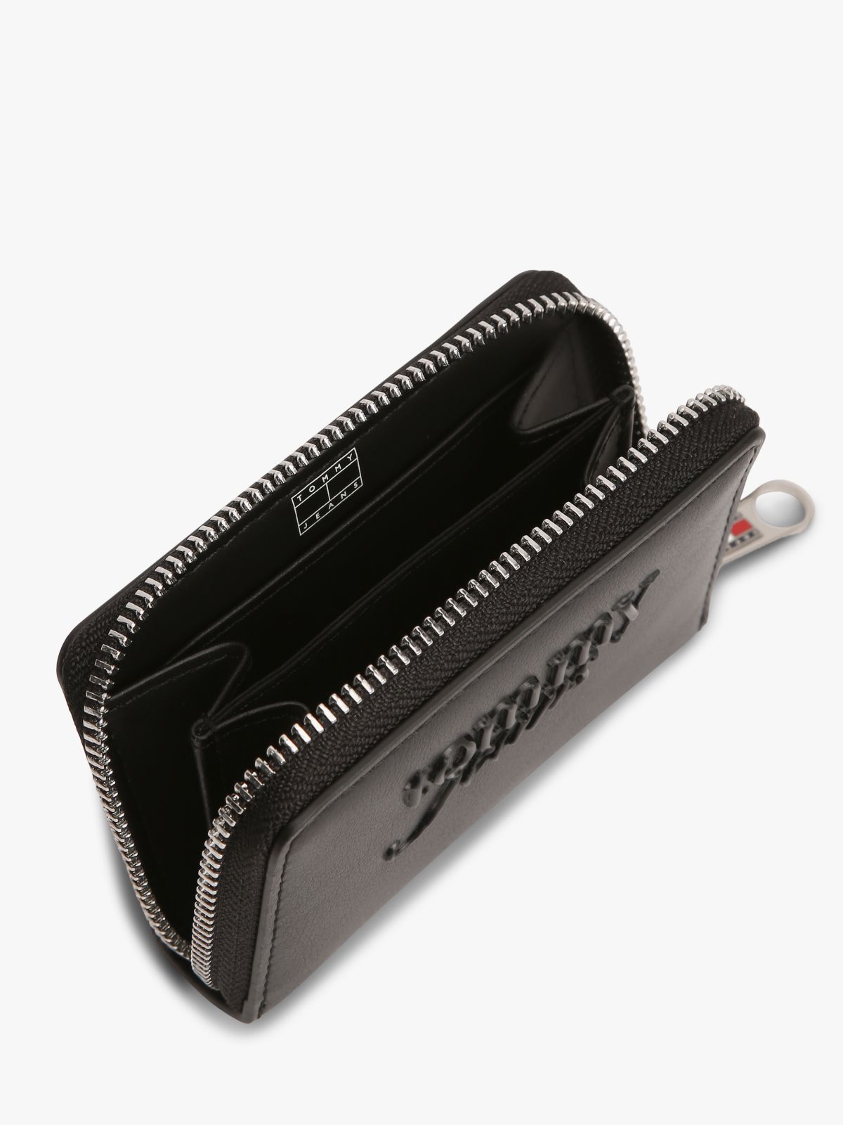 Essential Logo Zip-Around Wallet — Black