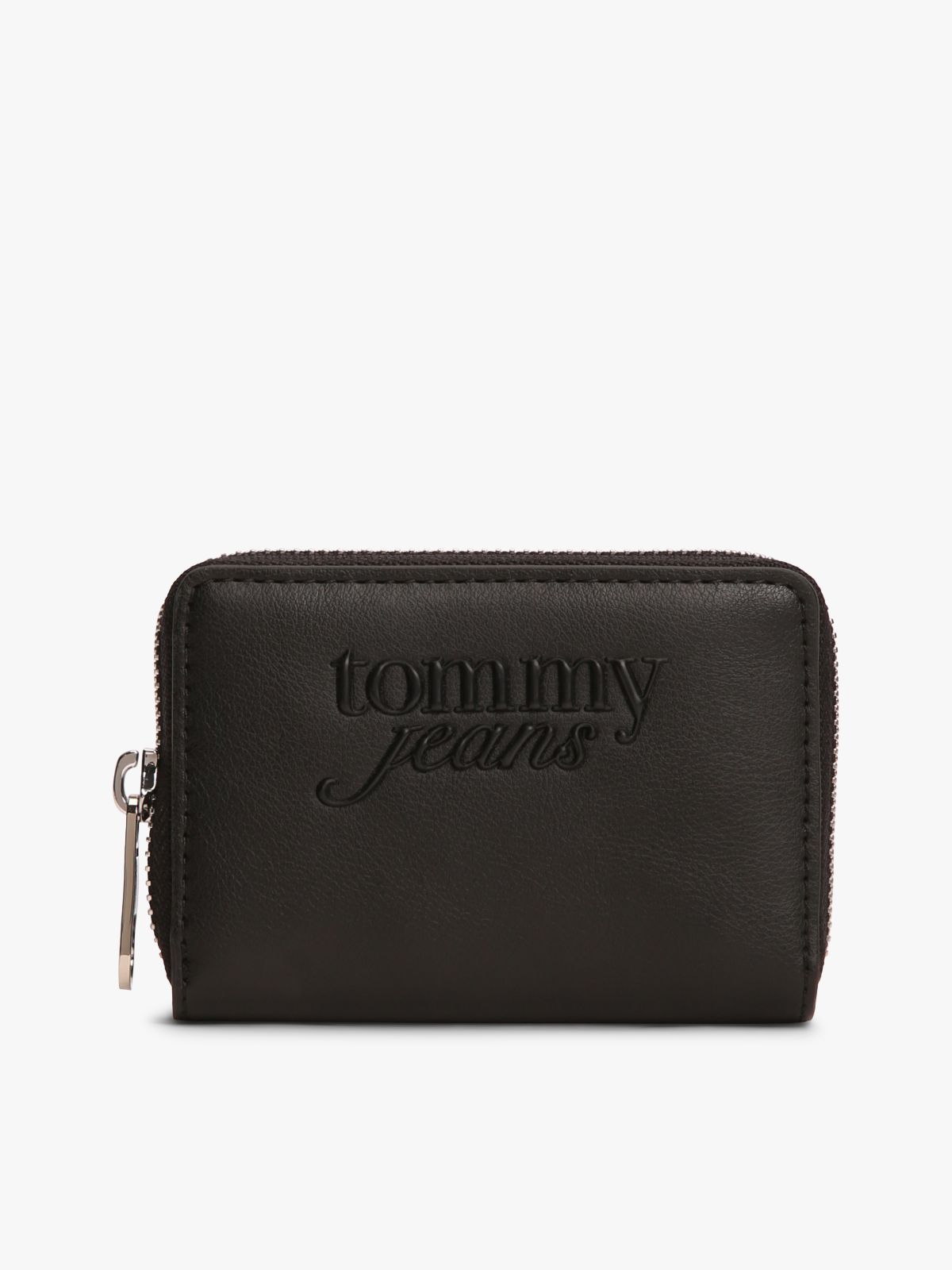 Essential Logo Zip-Around Wallet — Black