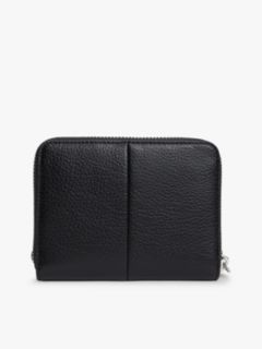 Wrist Strap Metal Logo Zip-Around Wallet — Black 2
