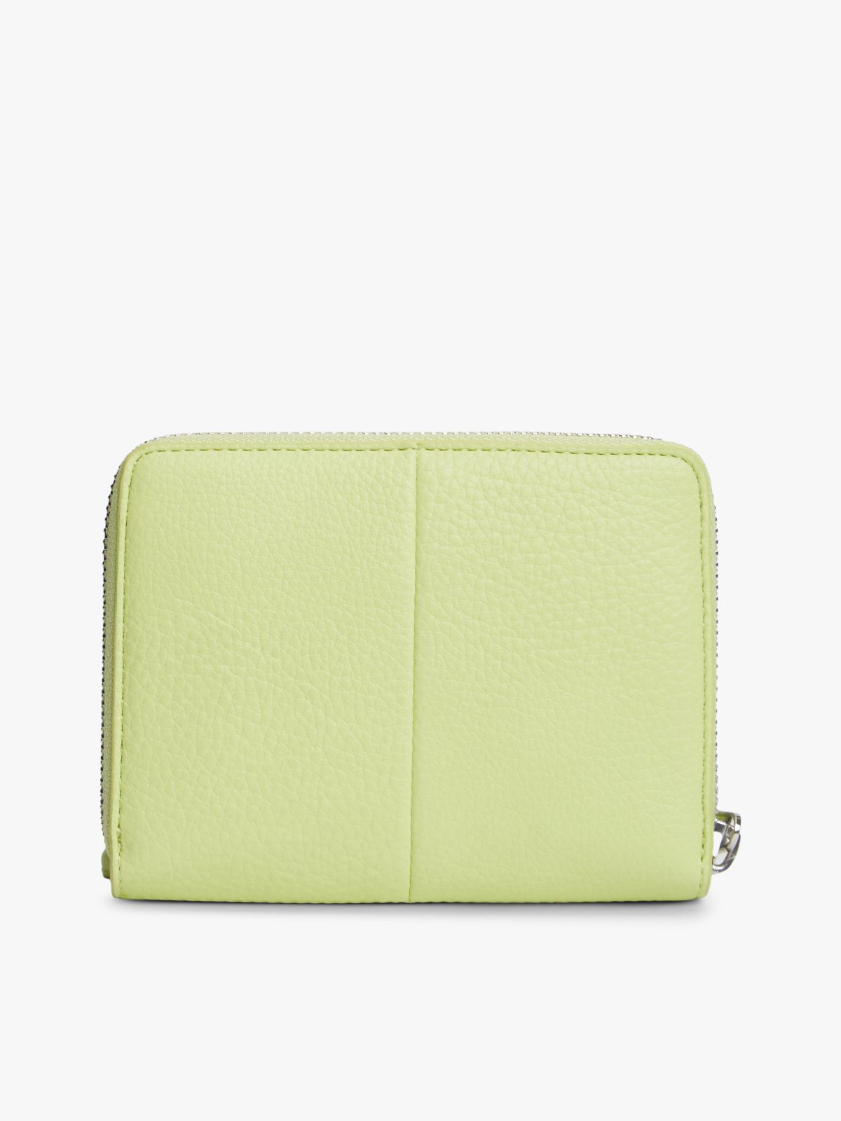 Wrist Strap Metal Logo Zip-Around Wallet — Green