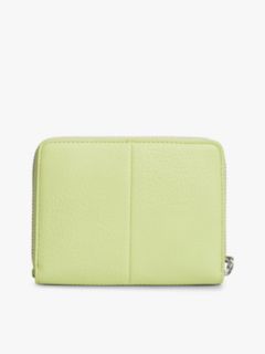 Wrist Strap Metal Logo Zip-Around Wallet — Green 2