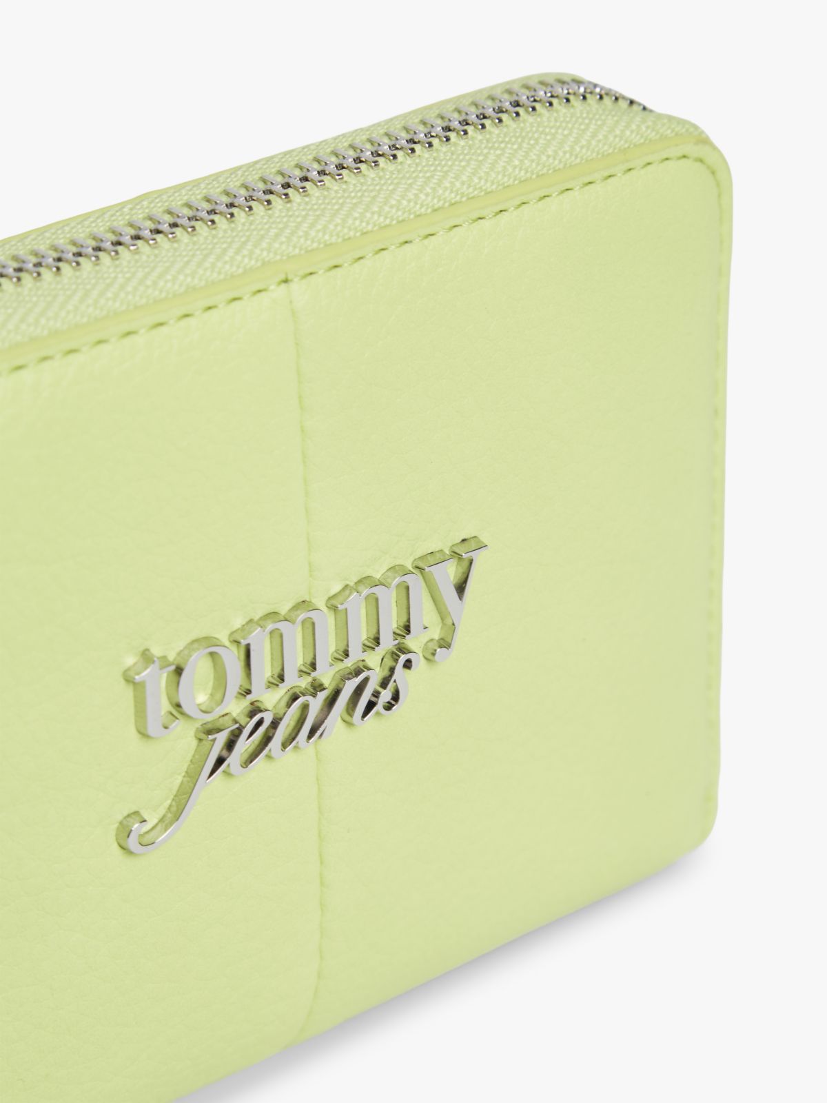 Wrist Strap Metal Logo Zip-Around Wallet — Green
