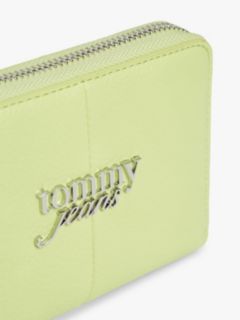 Wrist Strap Metal Logo Zip-Around Wallet — Green 3