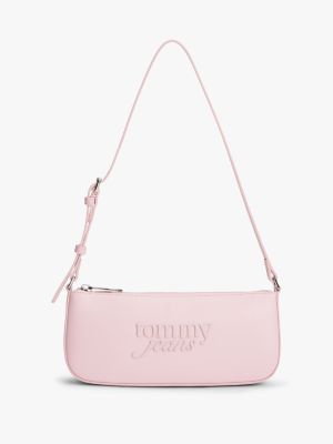 pink torebka na ramię essential z logo dla kobiety - tommy jeans
