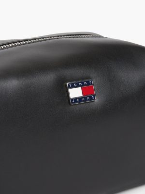 black logo boxy crossbody camera bag for women tommy jeans