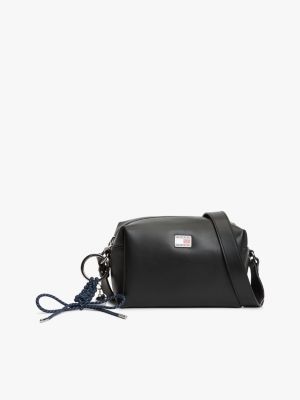 black logo boxy crossbody camera bag for women tommy jeans