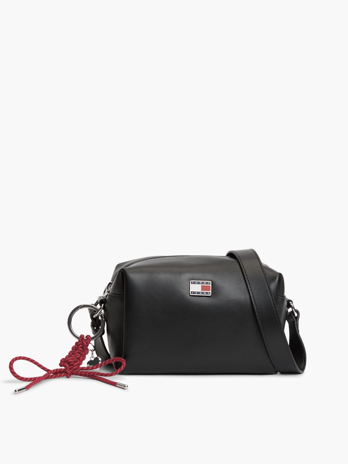 Logo Boxy Crossbody Camera Bag — Black