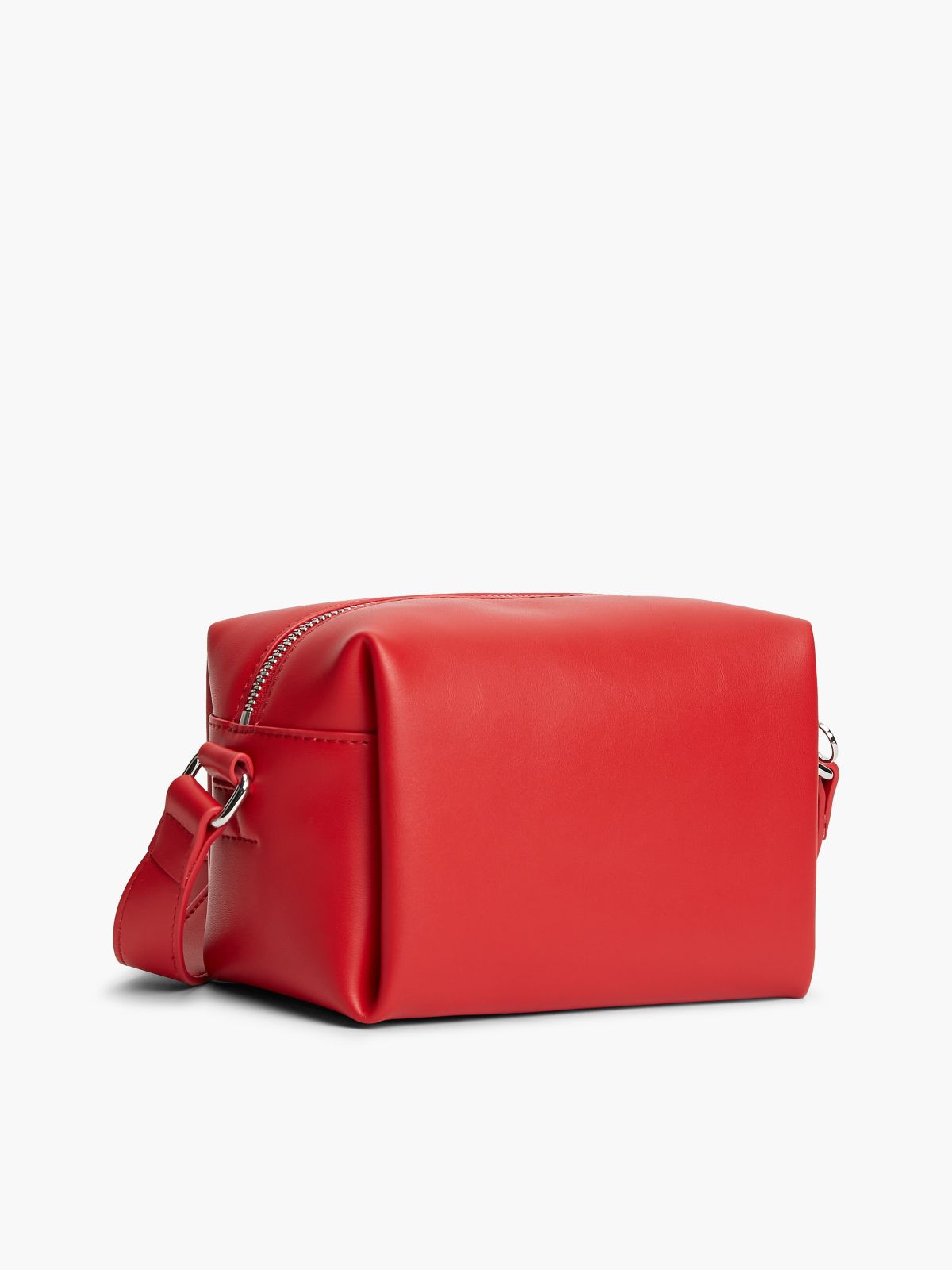 Logo Boxy Crossbody Camera Bag — Red
