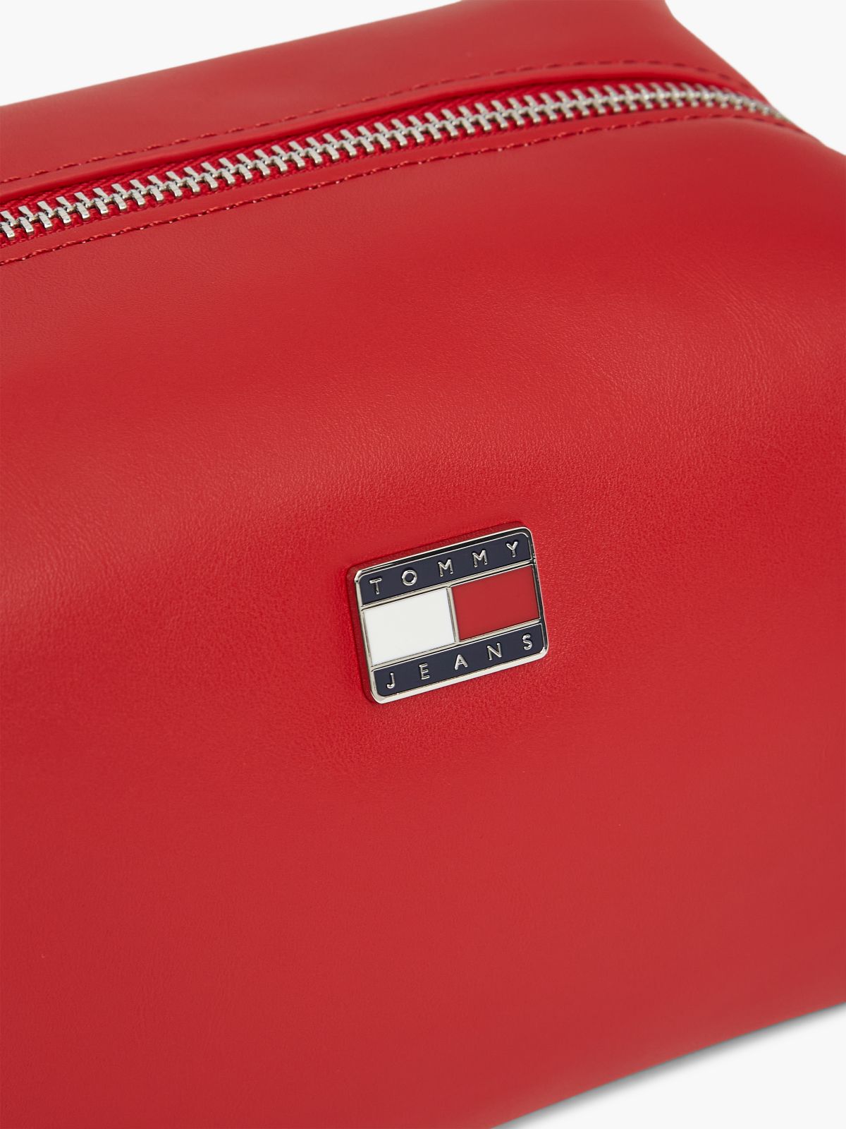 Logo Boxy Crossbody Camera Bag — Red