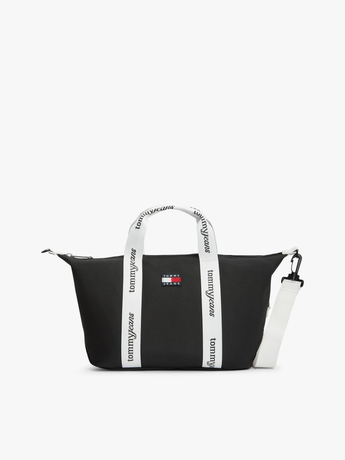 Essential Repeat Logo Crossbody Tote Bag — Black
