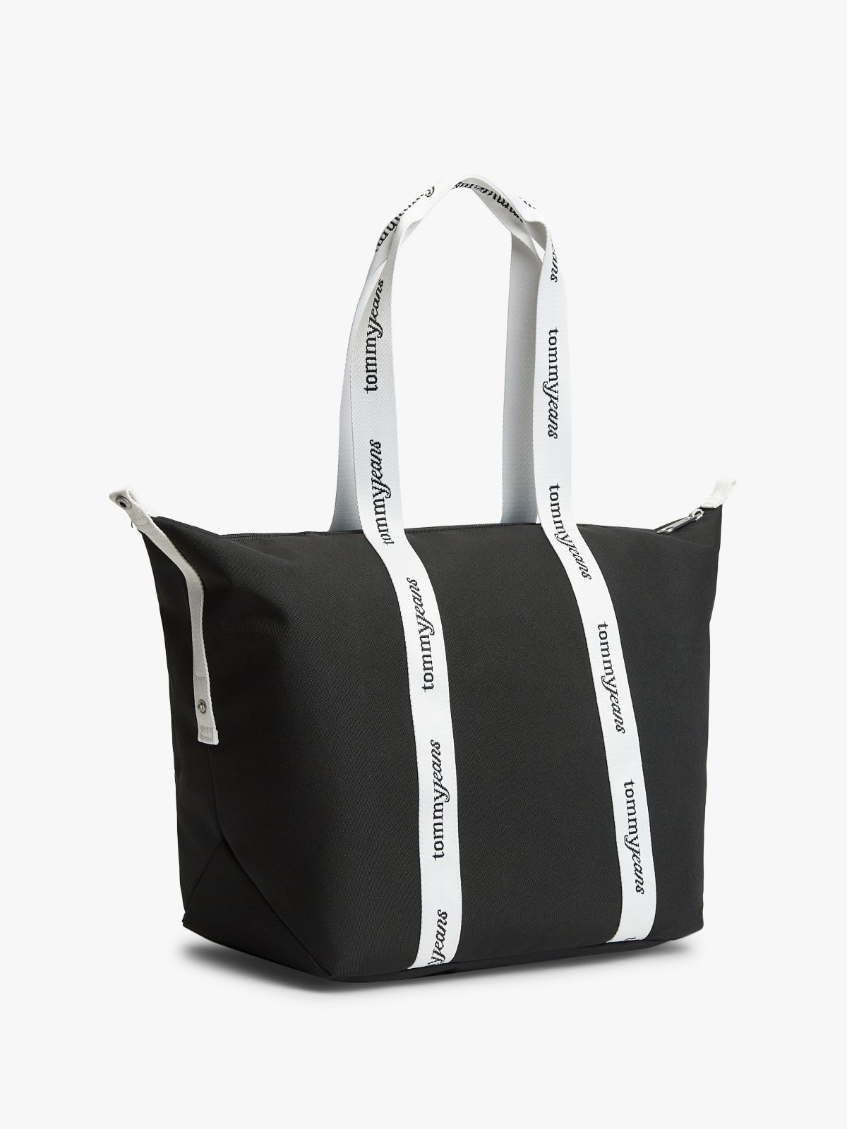 Essential Repeat Logo Tote Bag — Black