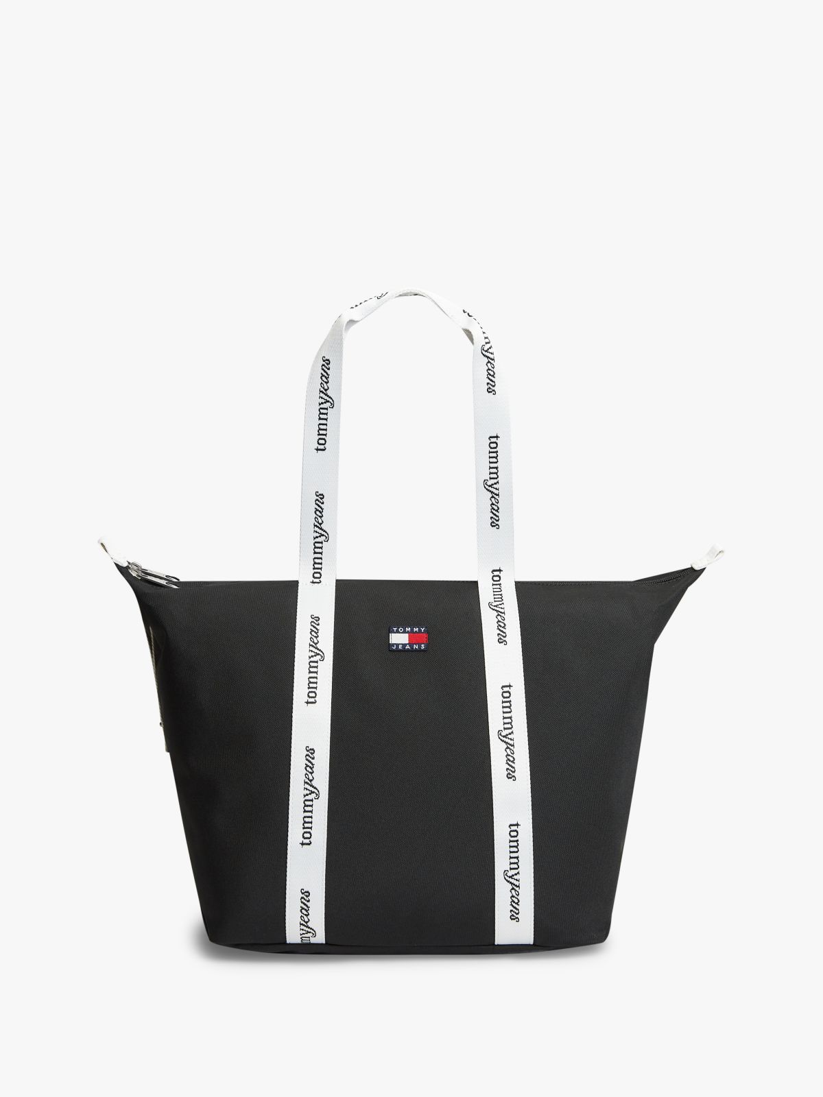 Essential Repeat Logo Tote Bag — Black