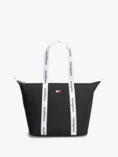 Essential Repeat Logo Tote Bag — Black 1