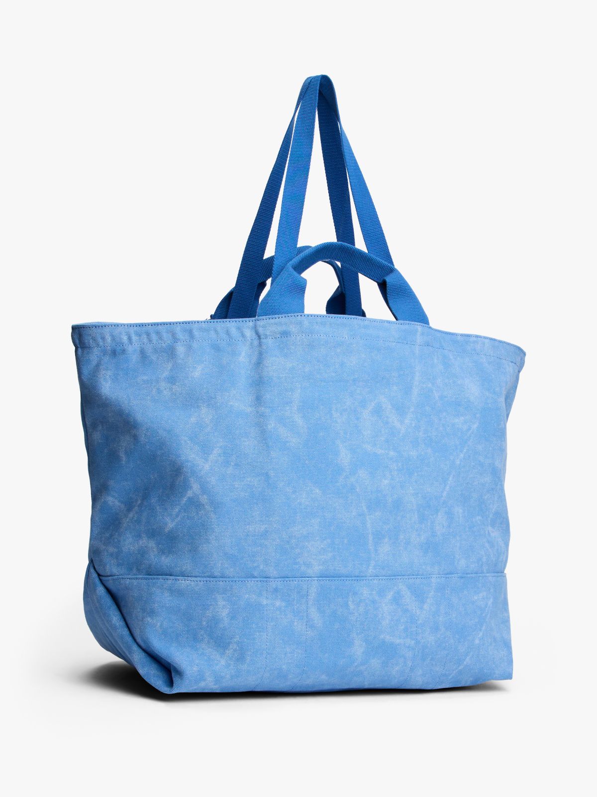 Wavy Flag Canvas Tote Bag — Blue