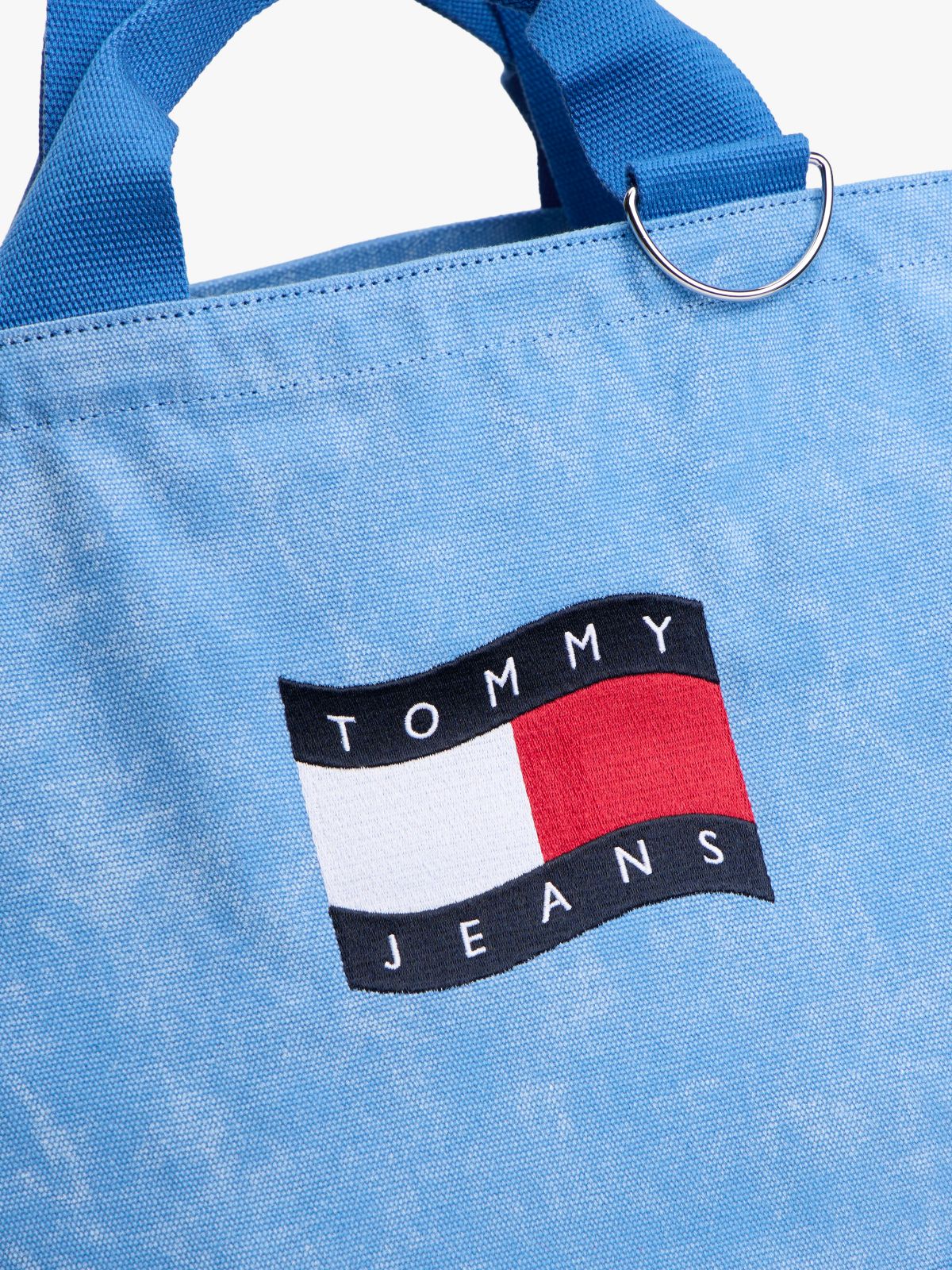 Wavy Flag Canvas Tote Bag — Blue