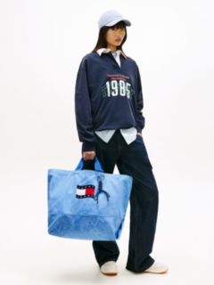 Wavy Flag Canvas Tote Bag — Blue 5