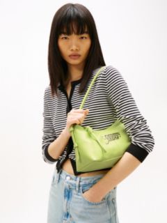 Metal Logo Shoulder Bag — Green 5