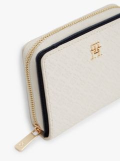 Hilfiger Icon Debossed Zip-Around Flap Wallet — Beige 3