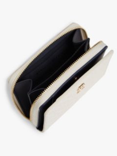 Hilfiger Icon Debossed Zip-Around Flap Wallet — Beige 4